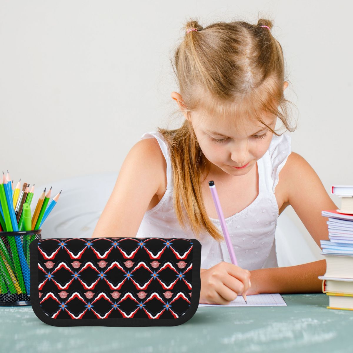 Luxury Bags For Kids - Luxuriöse Assyrische Suryoyo-Flagge Federmäppchen Stifthalter Große