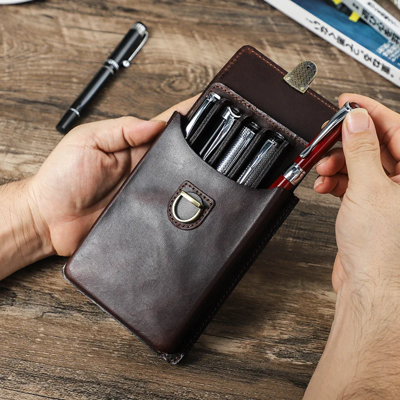 Luxury Bags For School - Luxuriöses, handgefertigtes Füllfederhalter-Federmäppchen aus echtem Leder
